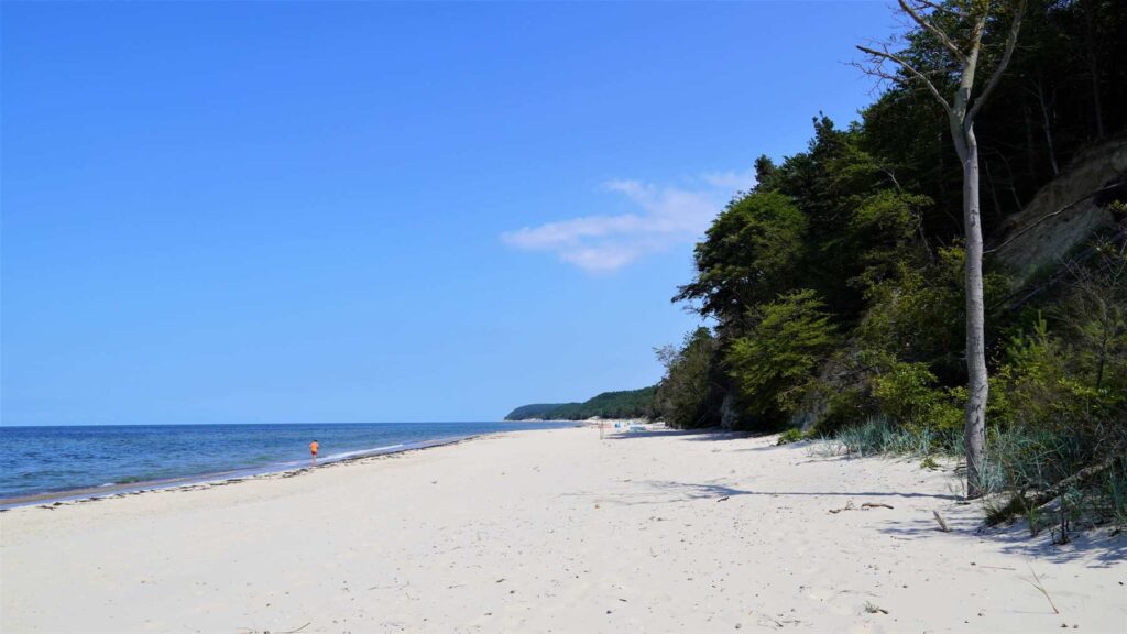 Plaża i klify 20 minut spacerem od wejścia na plażę pusta Wisełka