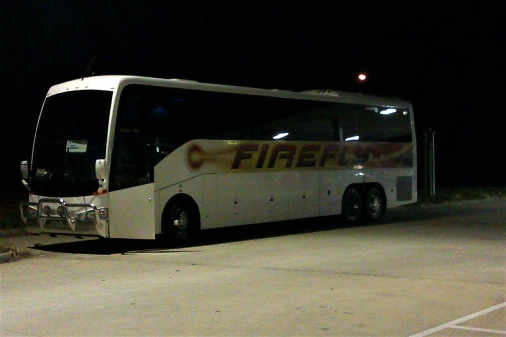 autokar firefly świetlik postój na trasie Melbourne Adelaide