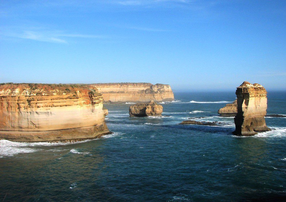 wapienne skały na wybrzeżu Great Ocean Road Australia
