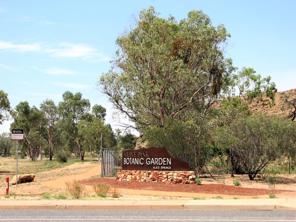 wejście do ogrodu botanicznego w Alice Springs