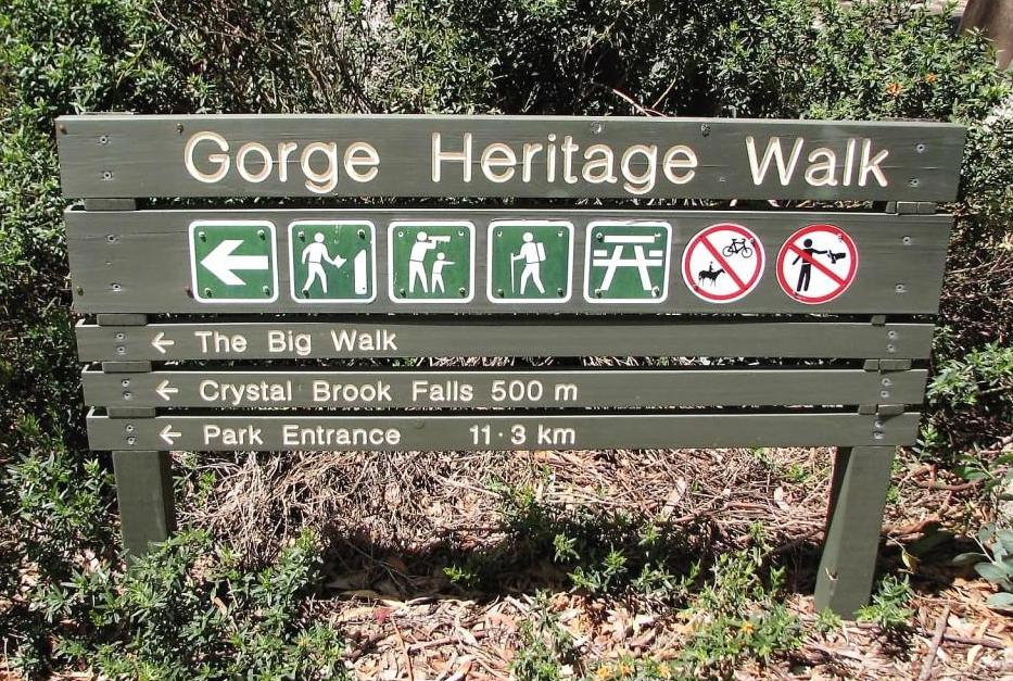 Gorge Heritage Walk tablica